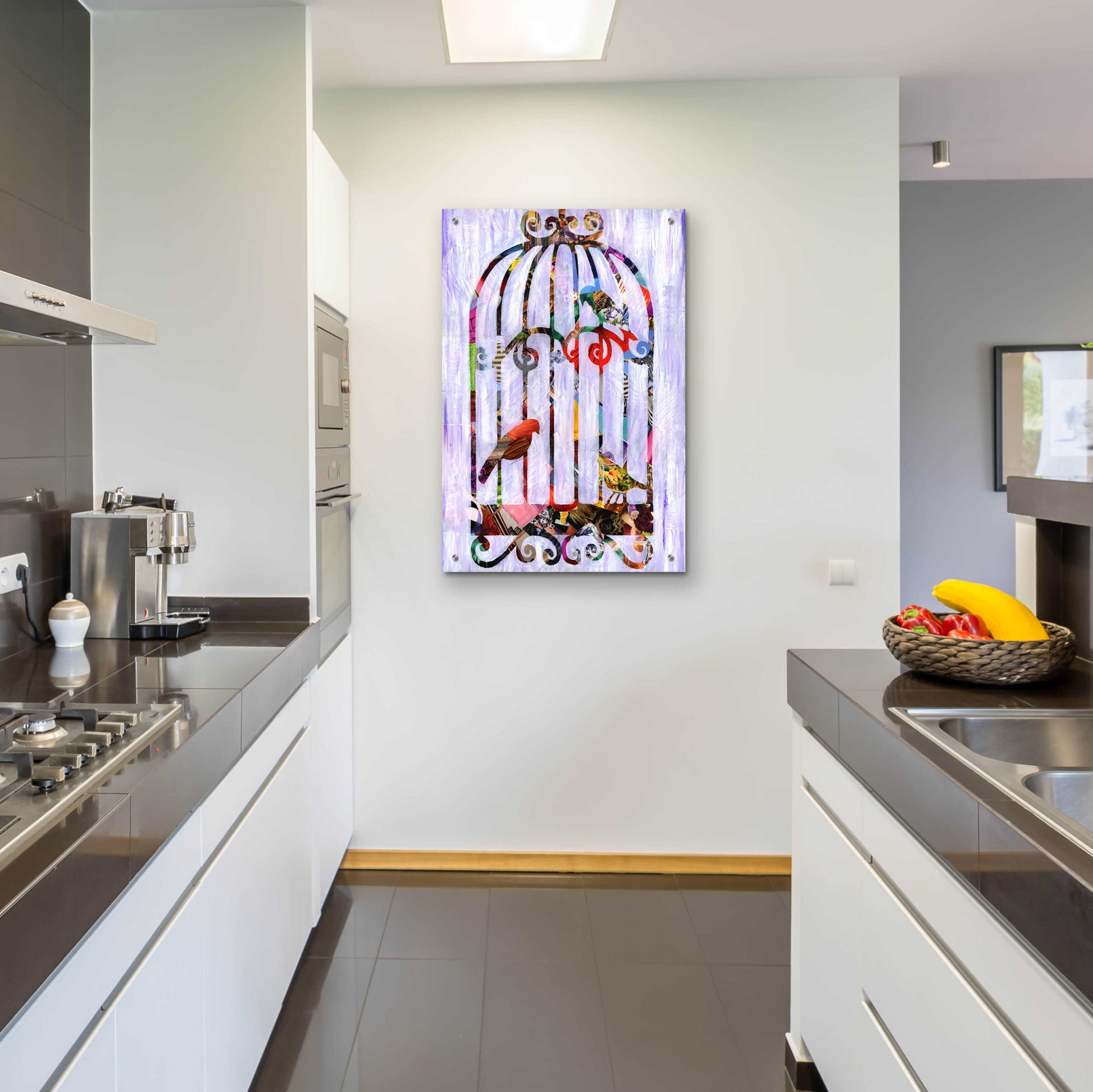 Epic Art 'Bird Cage' by Artpoptart, Acrylic Glass Wall Art,24x36