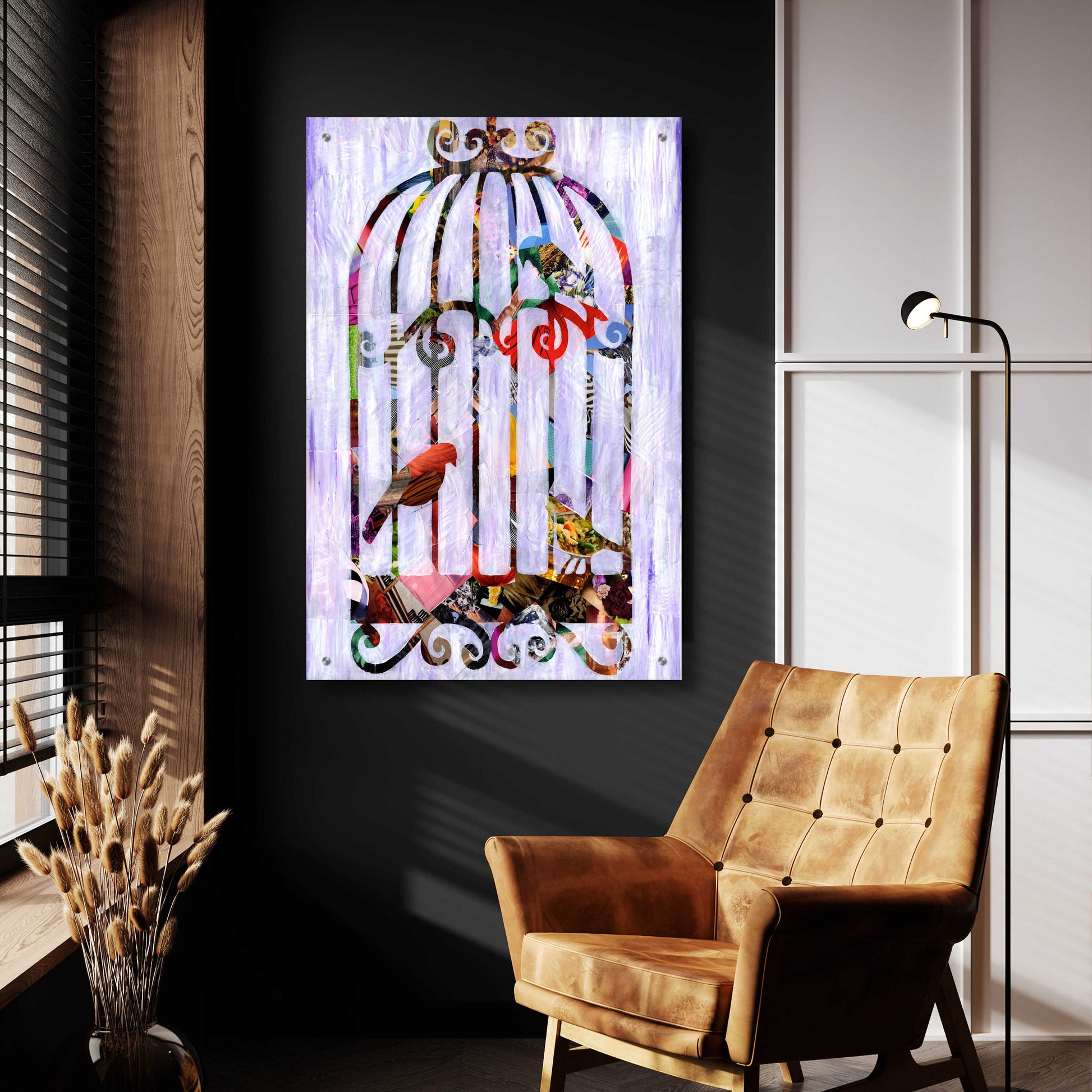 Epic Art 'Bird Cage' by Artpoptart, Acrylic Glass Wall Art,24x36