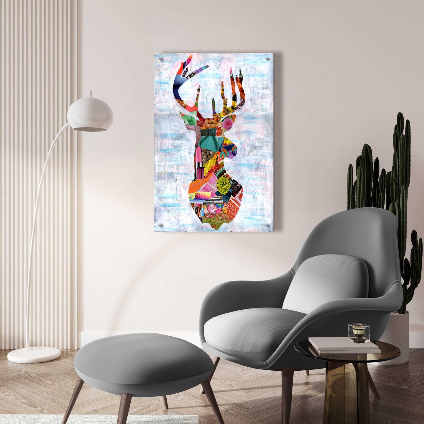 Epic Art 'Deer' by Artpoptart, Acrylic Glass Wall Art,24x36