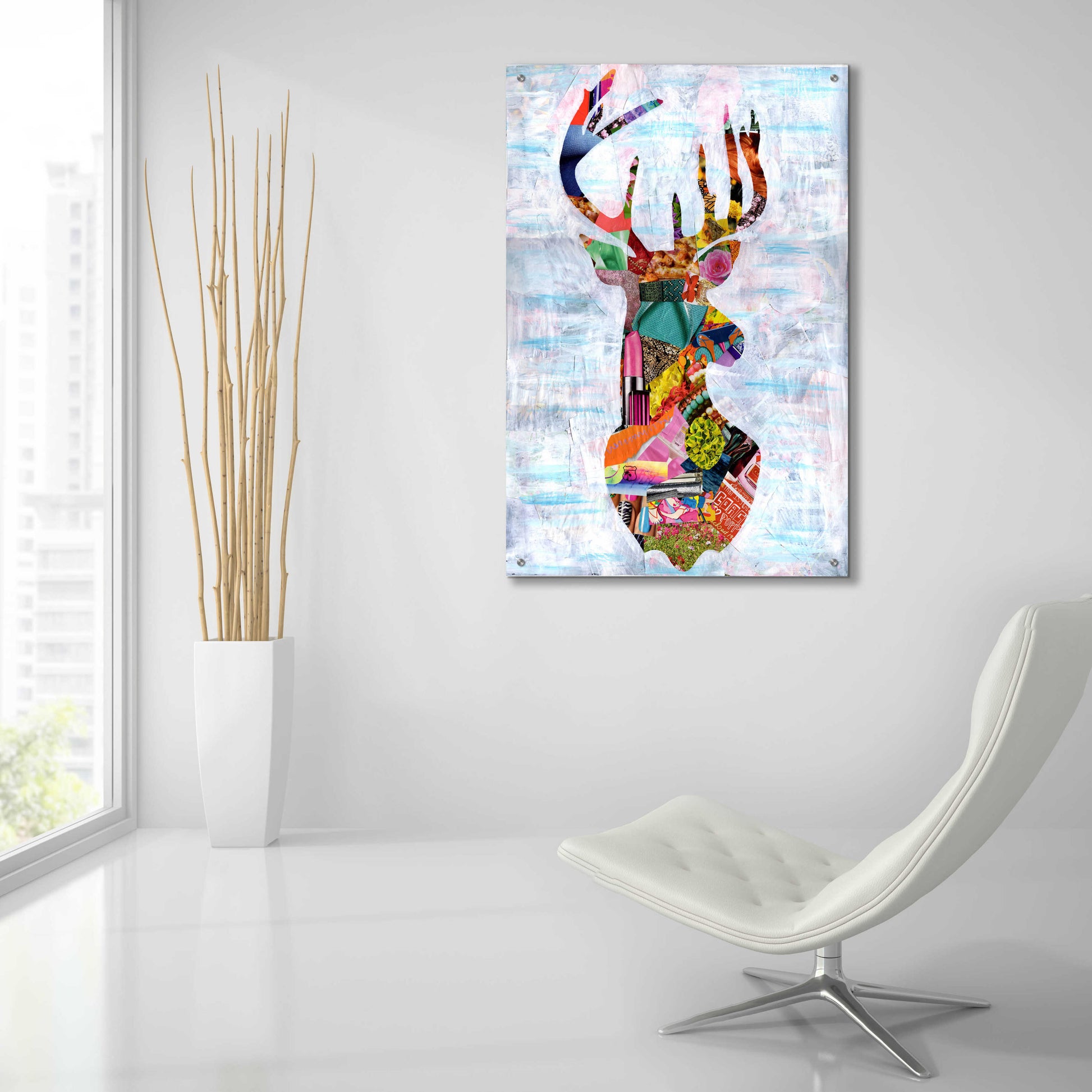 Epic Art 'Deer' by Artpoptart, Acrylic Glass Wall Art,24x36