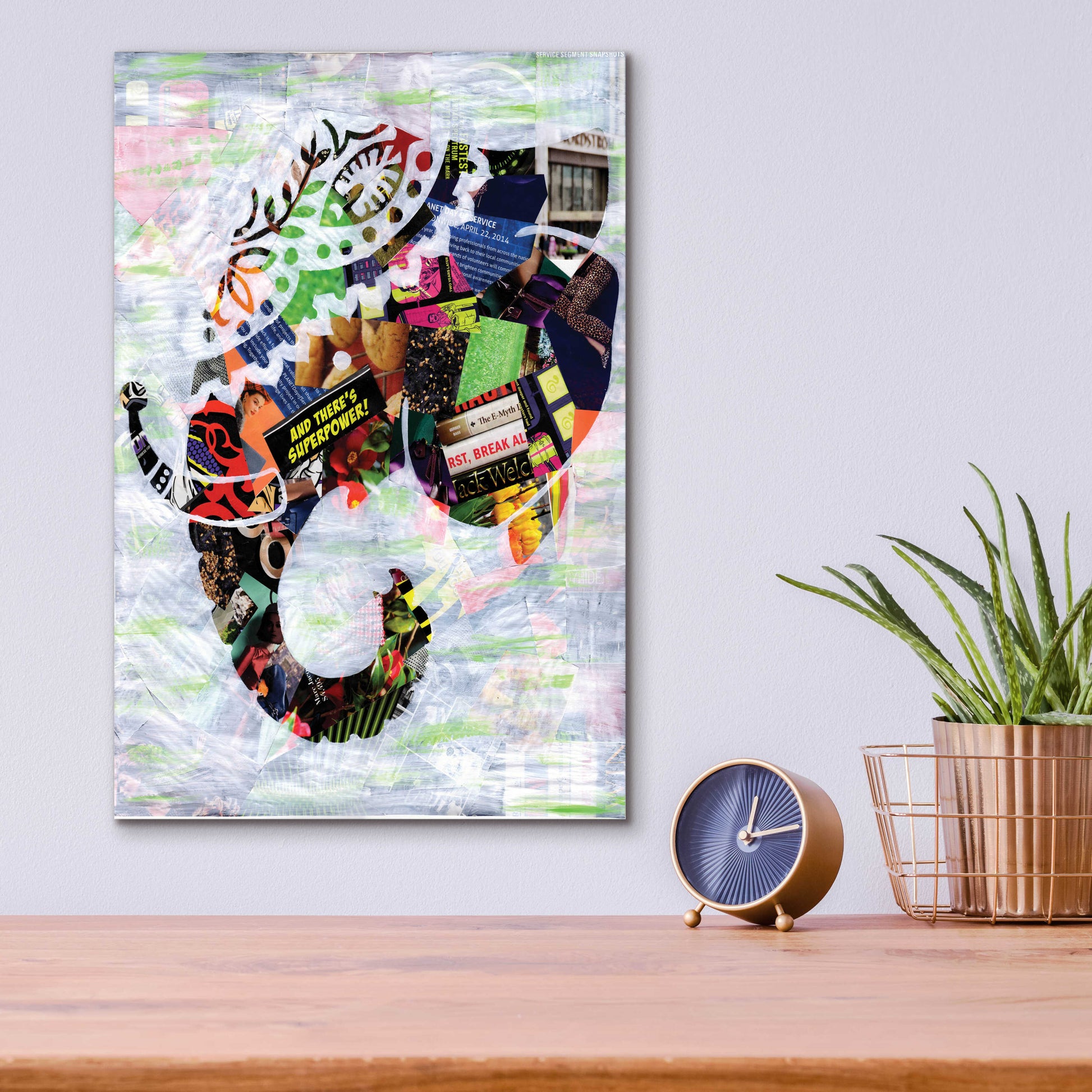 Epic Art 'Elephant' by Artpoptart, Acrylic Glass Wall Art,12x16