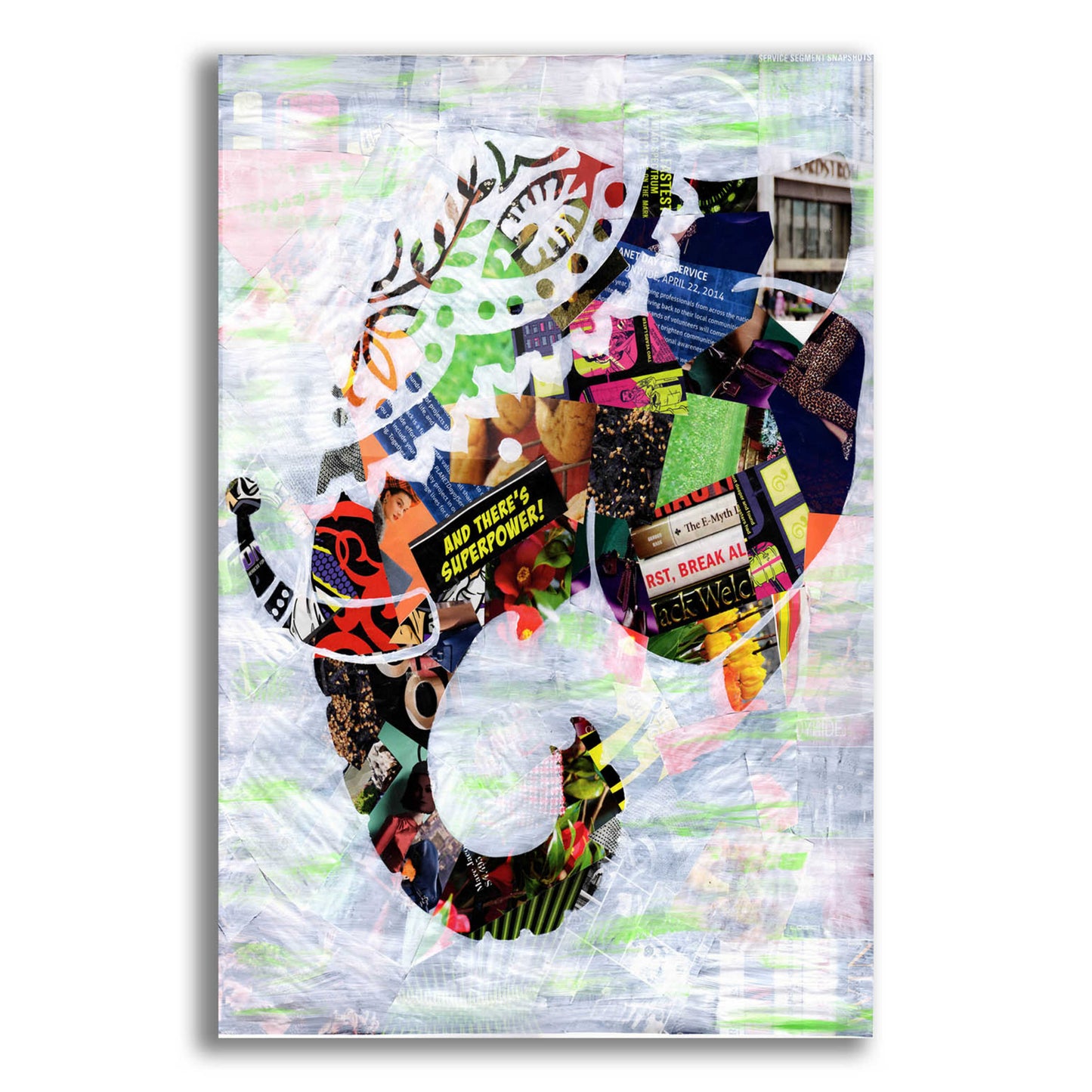 Epic Art 'Elephant' by Artpoptart, Acrylic Glass Wall Art,12x16