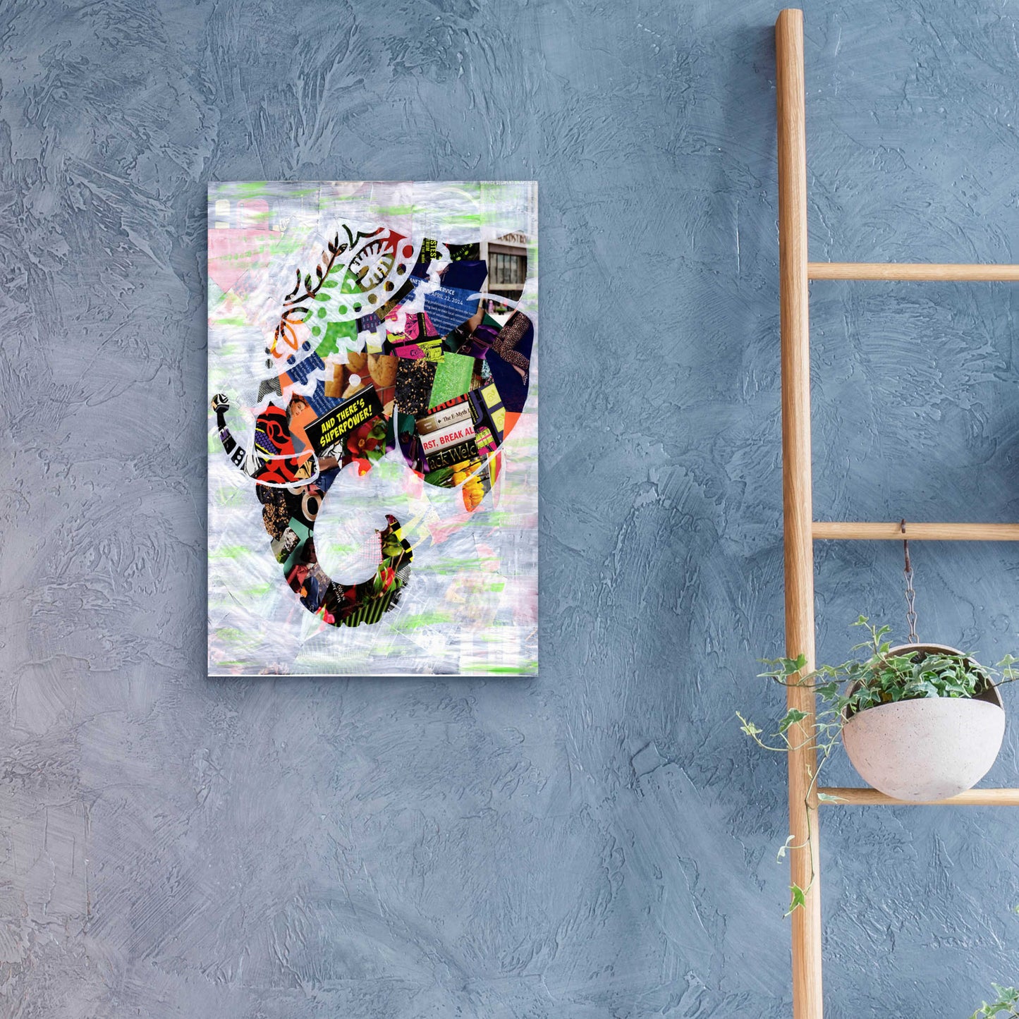 Epic Art 'Elephant' by Artpoptart, Acrylic Glass Wall Art,16x24