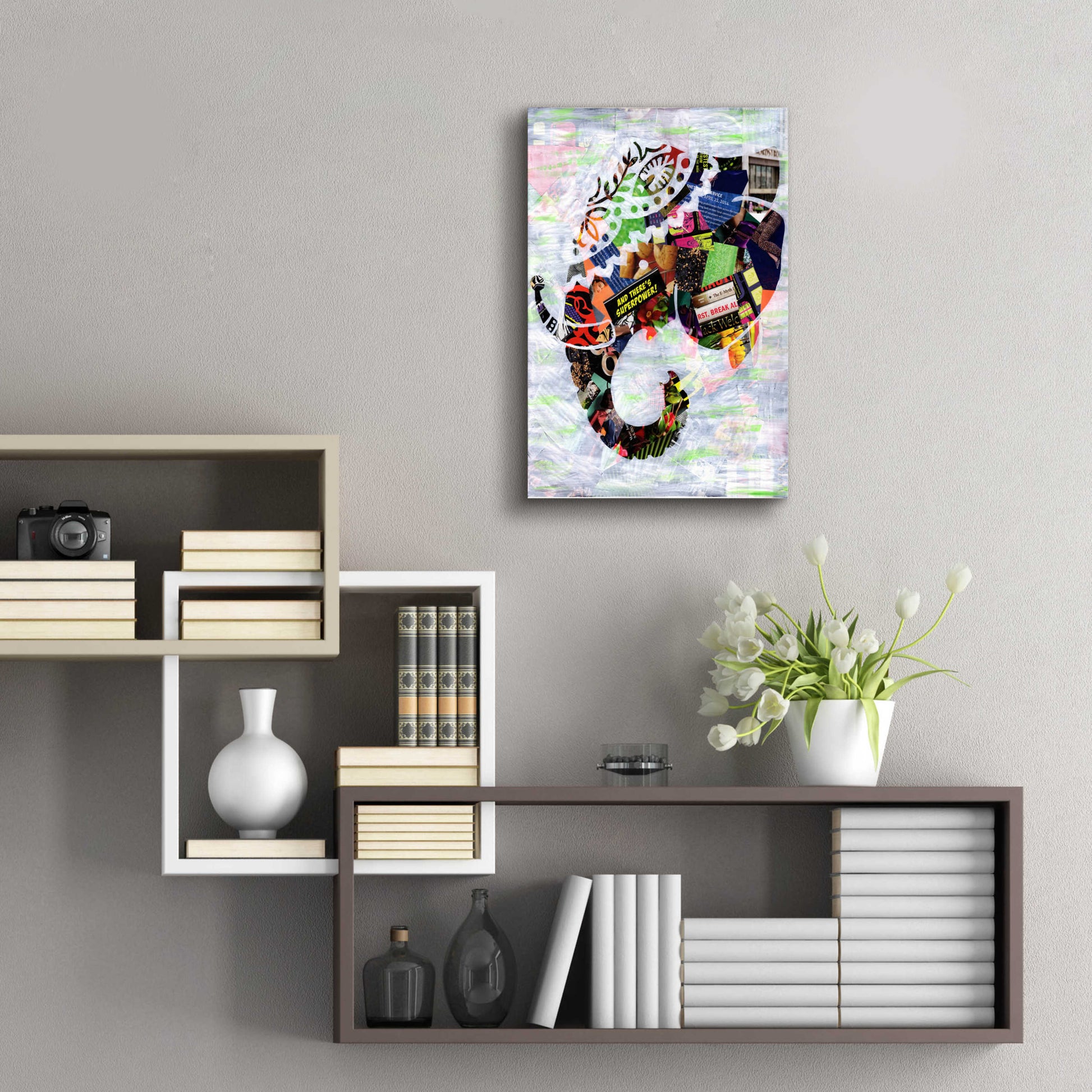 Epic Art 'Elephant' by Artpoptart, Acrylic Glass Wall Art,16x24