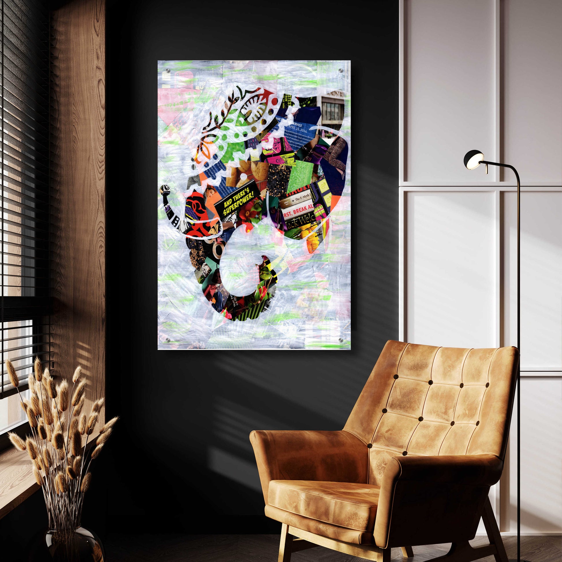 Epic Art 'Elephant' by Artpoptart, Acrylic Glass Wall Art,24x36