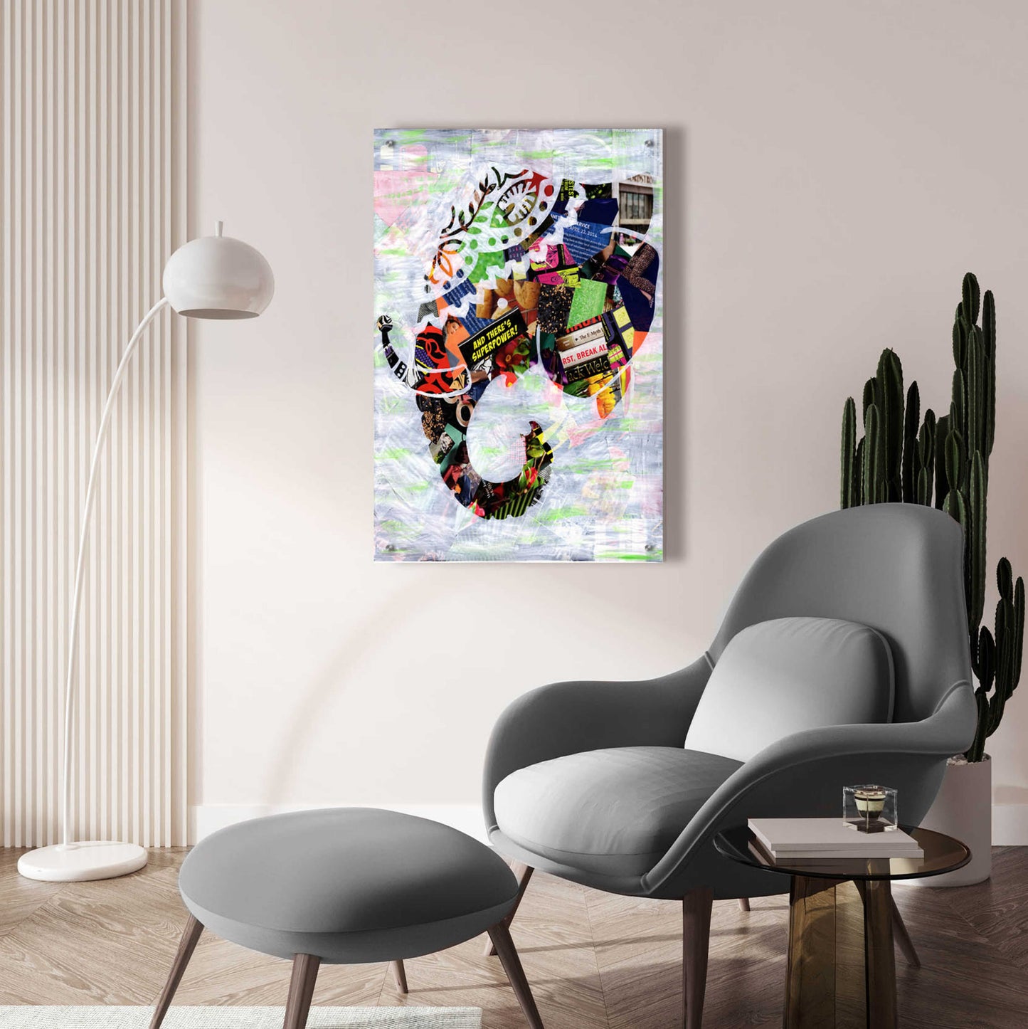 Epic Art 'Elephant' by Artpoptart, Acrylic Glass Wall Art,24x36