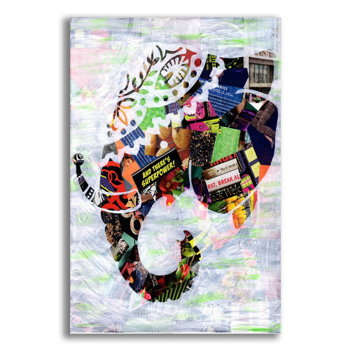 Elephant by Artpoptart acrylic glass wall art
