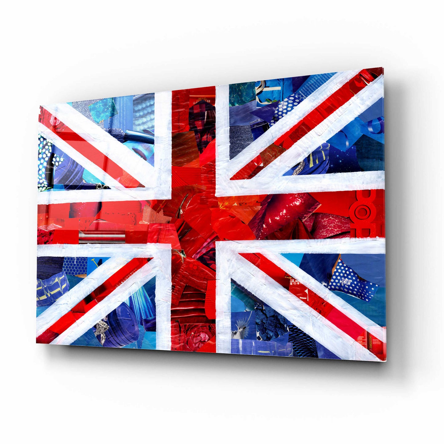 Epic Art 'Union Jack' by Artpoptart, Acrylic Glass Wall Art,16x12