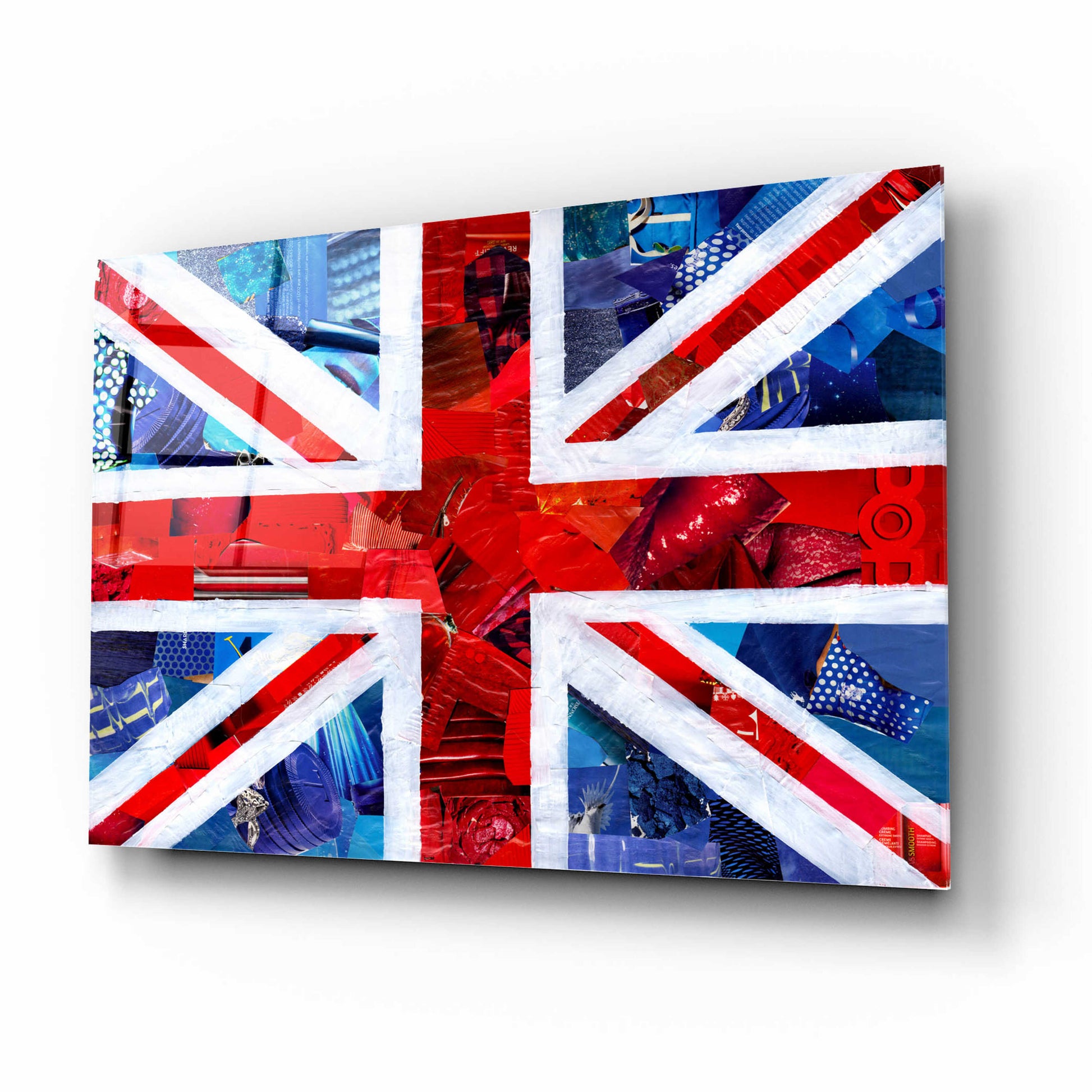 Epic Art 'Union Jack' by Artpoptart, Acrylic Glass Wall Art,16x12