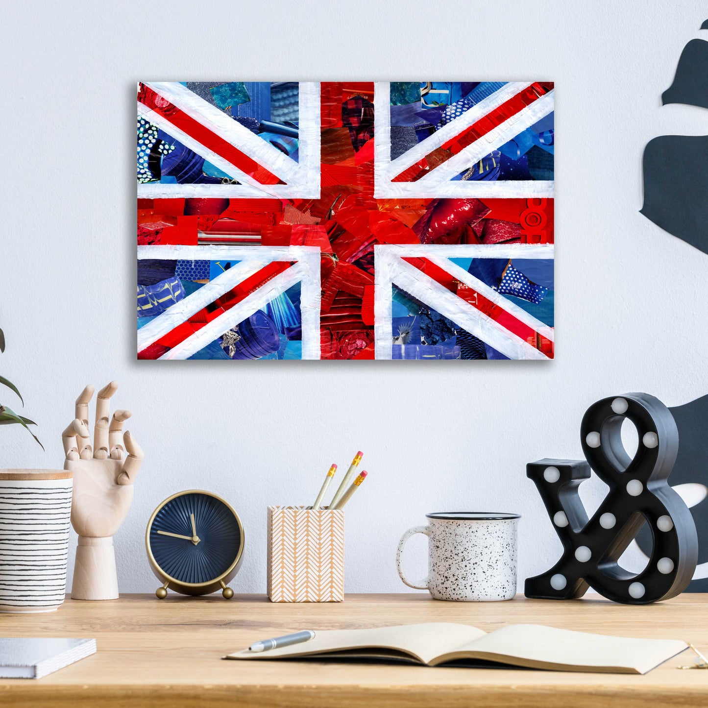 Epic Art 'Union Jack' by Artpoptart, Acrylic Glass Wall Art,16x12