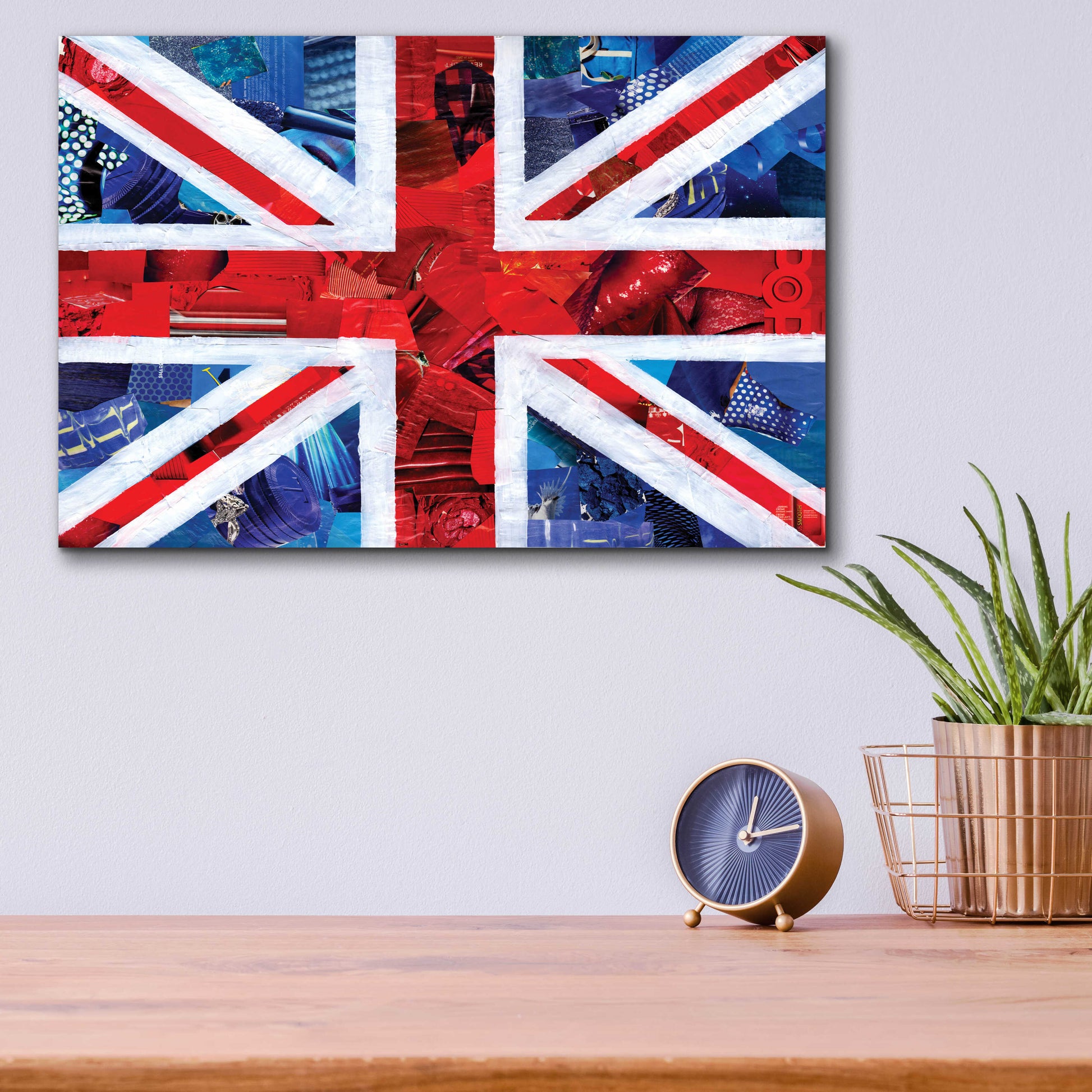 Epic Art 'Union Jack' by Artpoptart, Acrylic Glass Wall Art,16x12