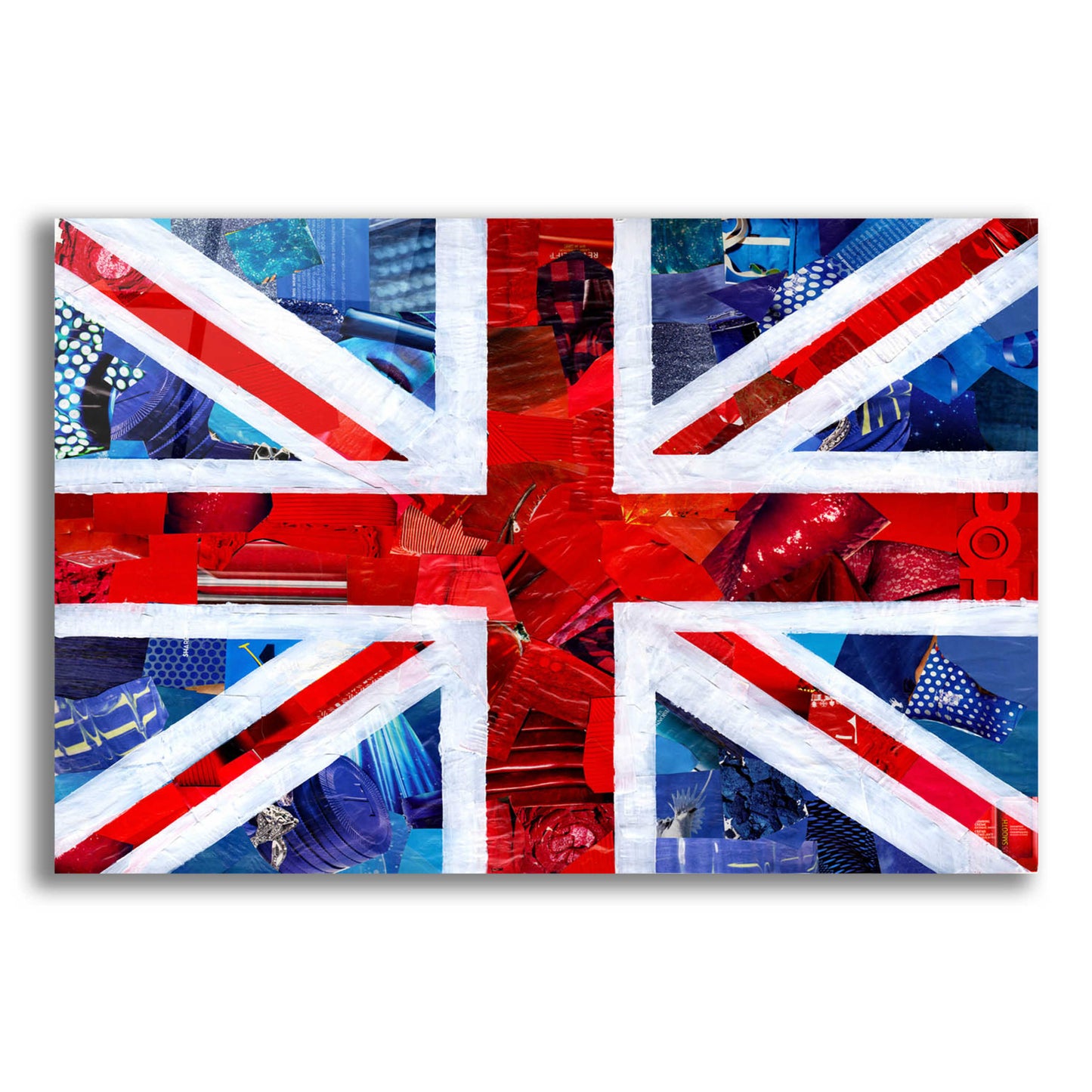 Epic Art 'Union Jack' by Artpoptart, Acrylic Glass Wall Art,16x12