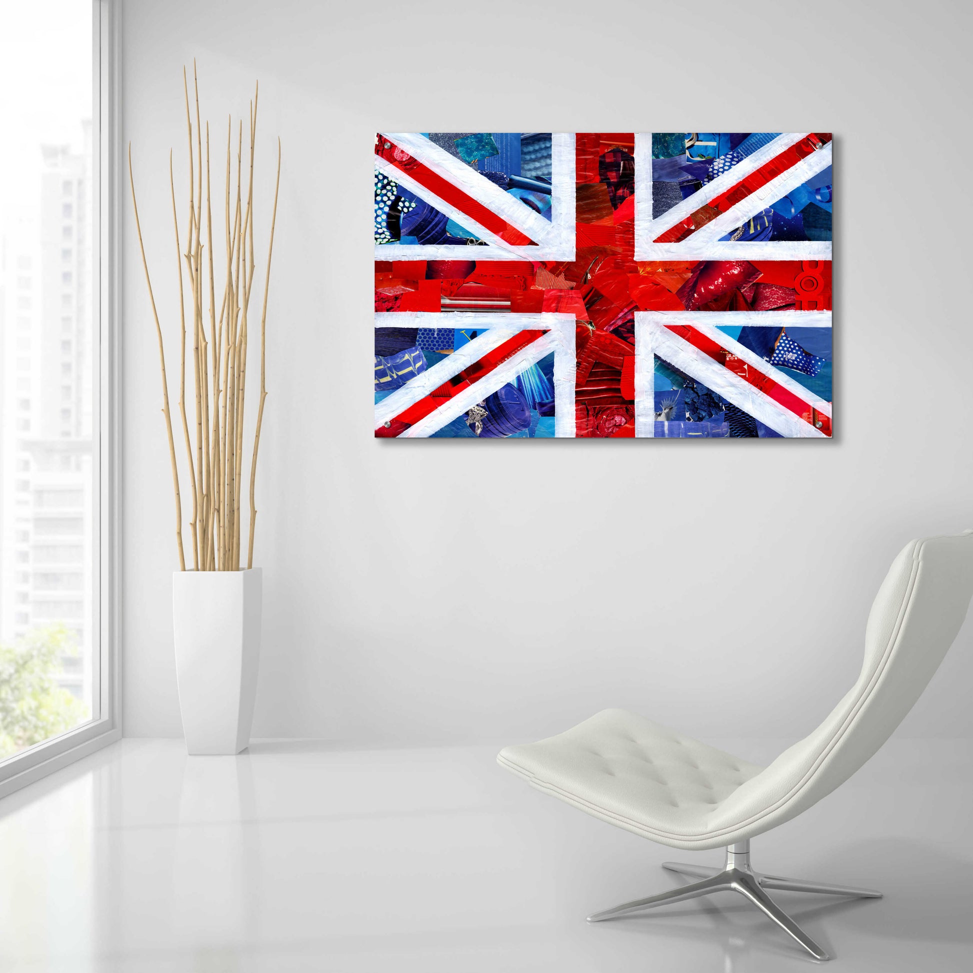 Epic Art 'Union Jack' by Artpoptart, Acrylic Glass Wall Art,36x24