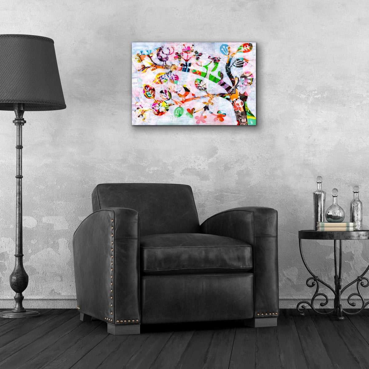 Girly Bird by Artpoptart - 24x16 acrylic wall art in a room