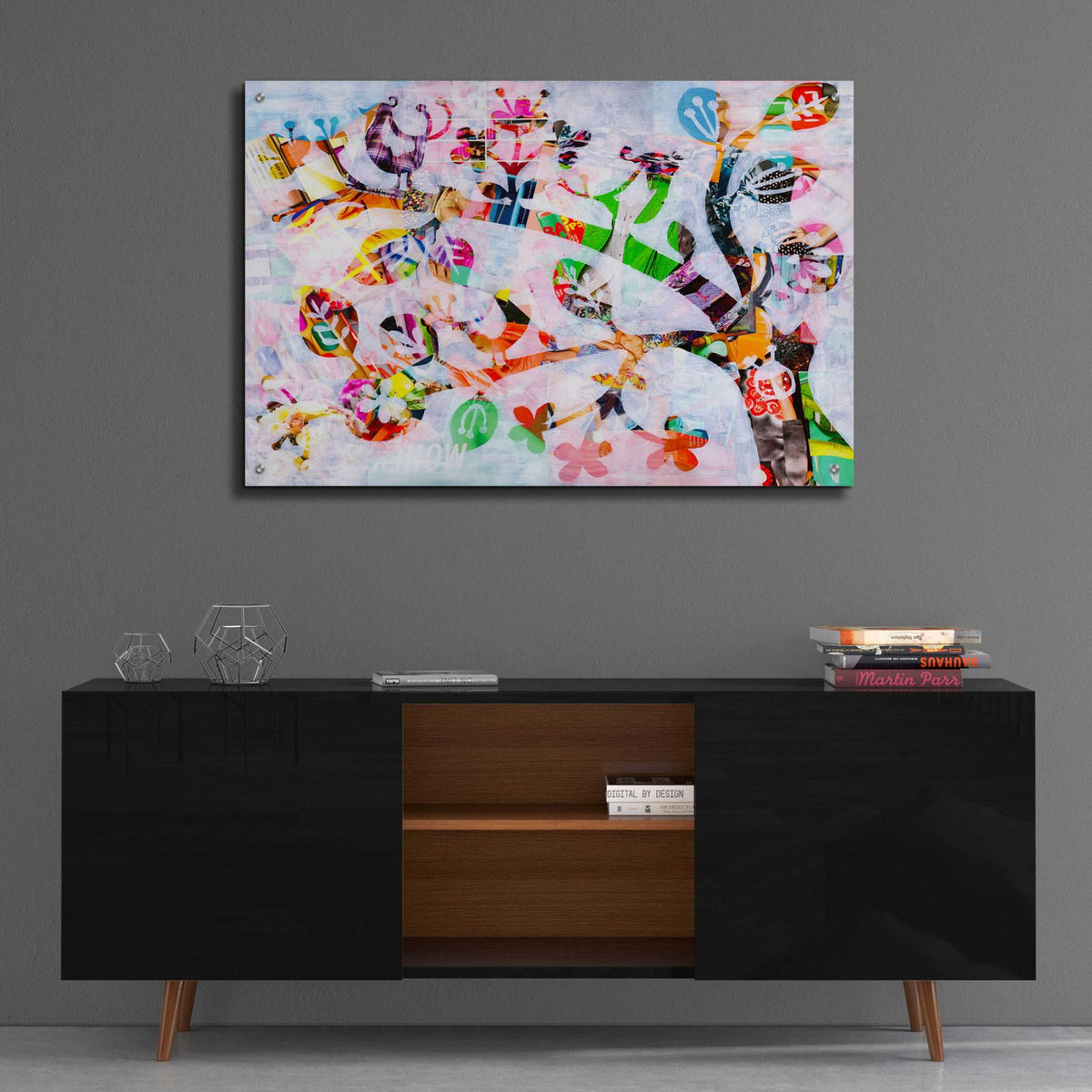 Girly Bird by Artpoptart - 36x24 acrylic wall art in a room