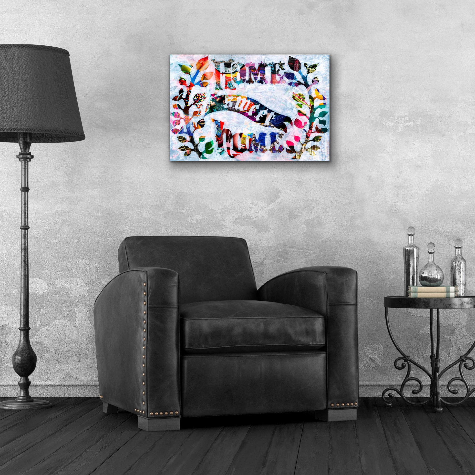 Epic Art 'Home Sweet Home' by Artpoptart, Acrylic Glass Wall Art,24x16