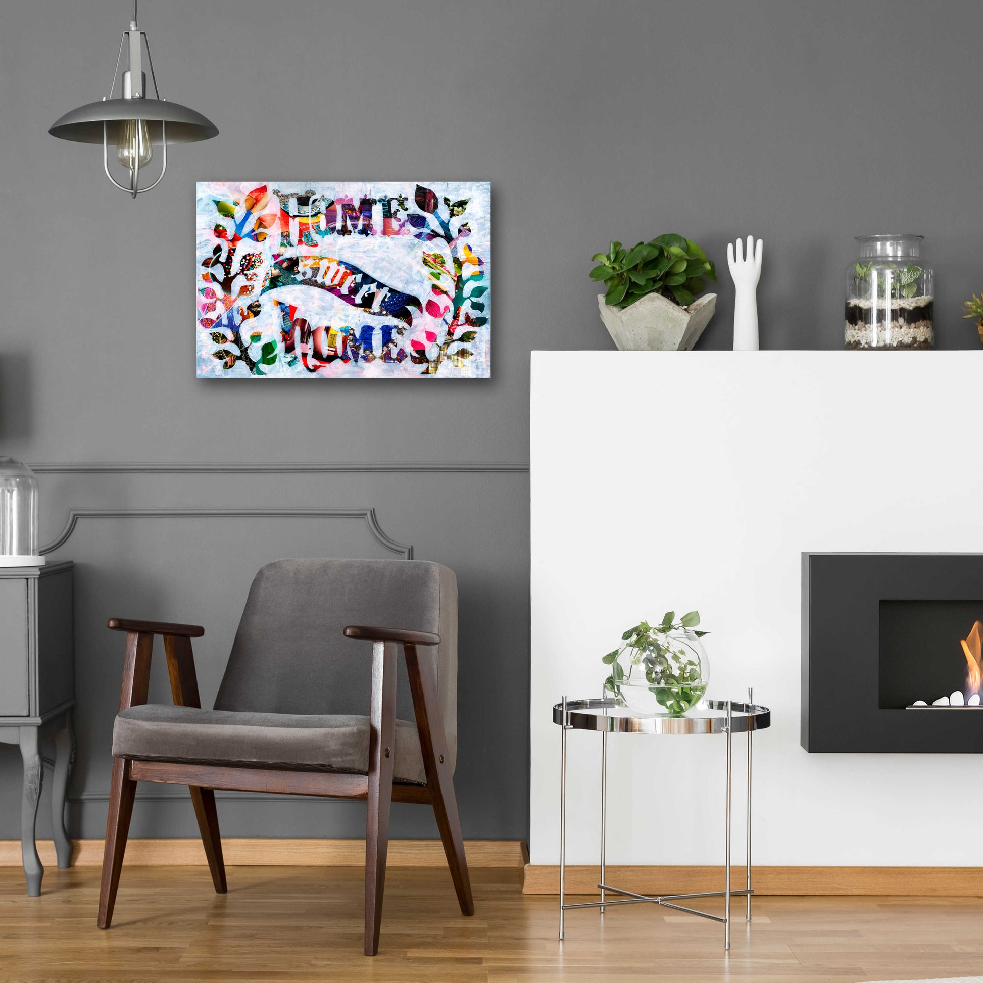 Epic Art 'Home Sweet Home' by Artpoptart, Acrylic Glass Wall Art,24x16