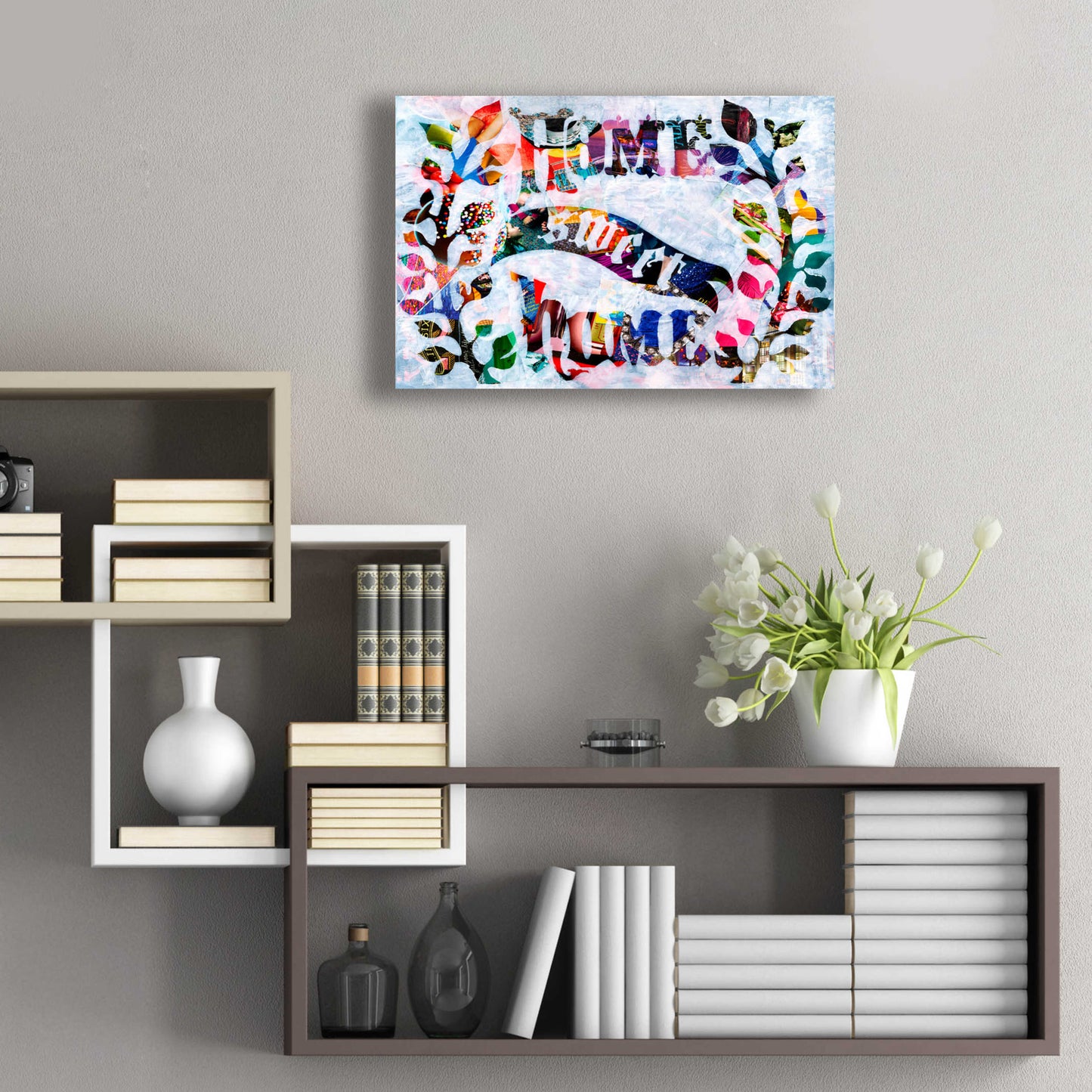 Epic Art 'Home Sweet Home' by Artpoptart, Acrylic Glass Wall Art,24x16