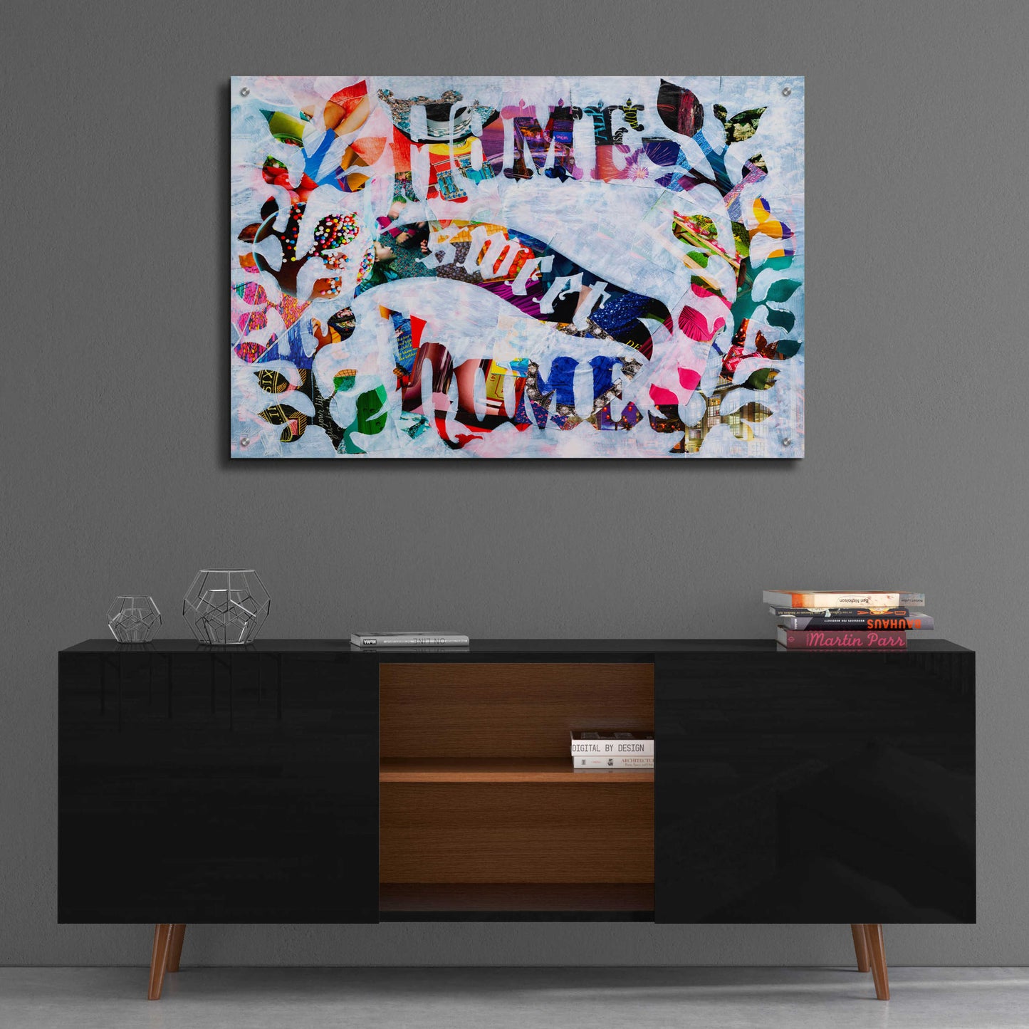 Epic Art 'Home Sweet Home' by Artpoptart, Acrylic Glass Wall Art,36x24