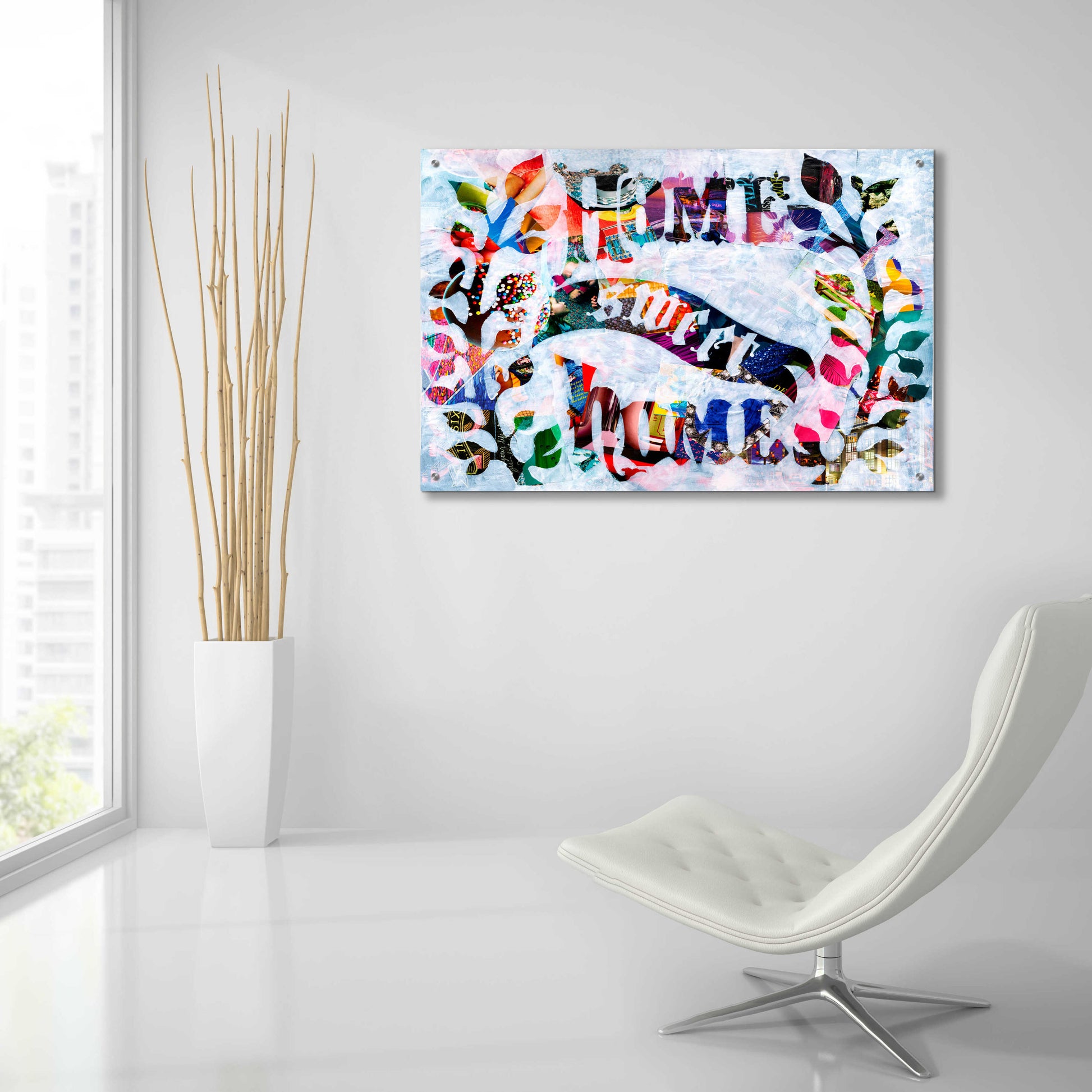 Epic Art 'Home Sweet Home' by Artpoptart, Acrylic Glass Wall Art,36x24