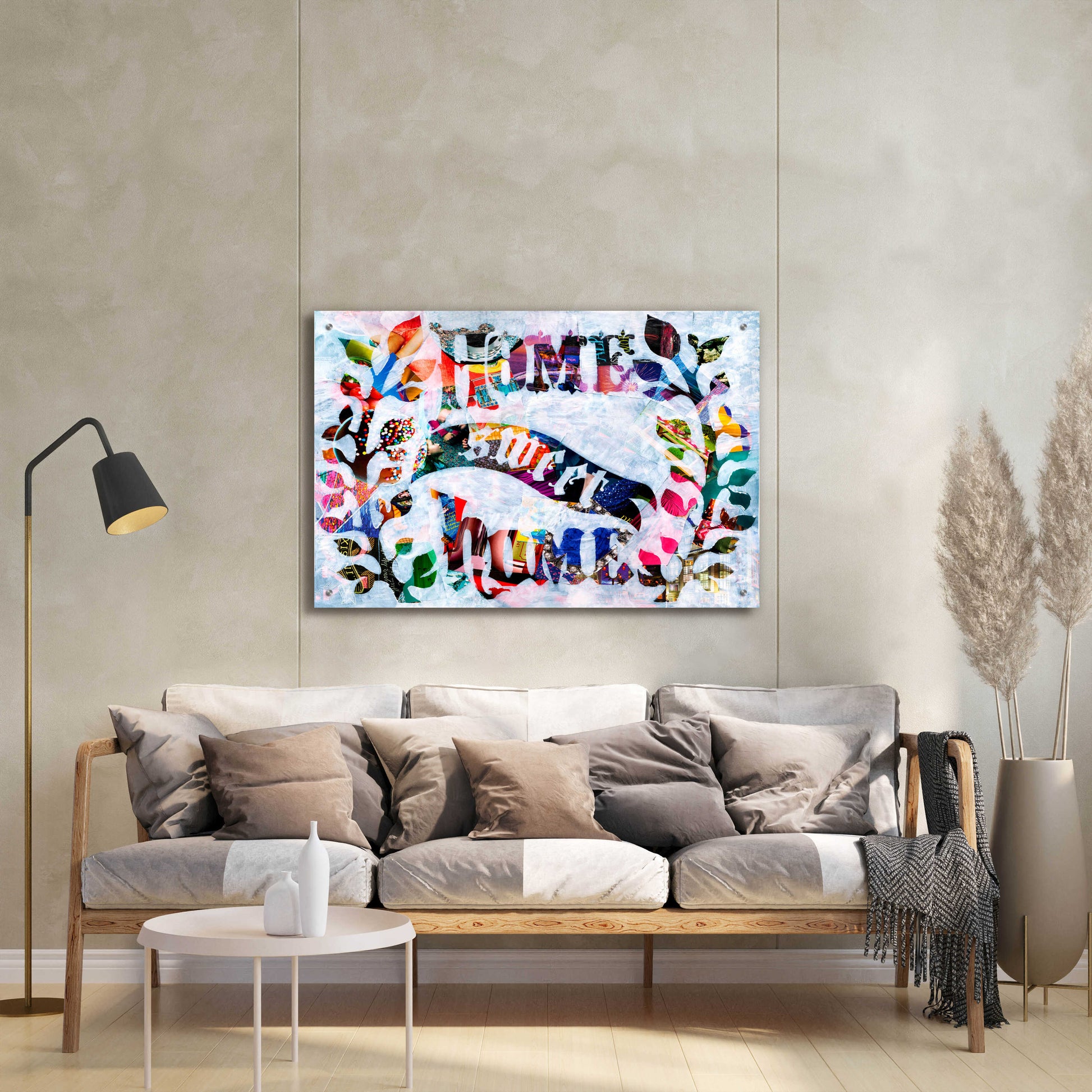 Epic Art 'Home Sweet Home' by Artpoptart, Acrylic Glass Wall Art,36x24