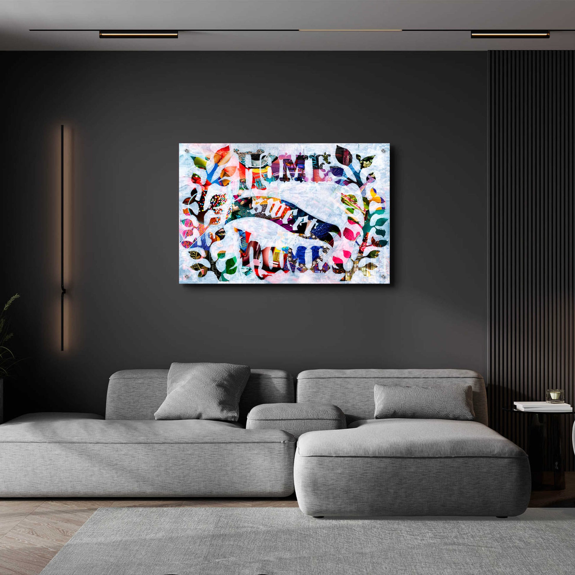 Epic Art 'Home Sweet Home' by Artpoptart, Acrylic Glass Wall Art,36x24