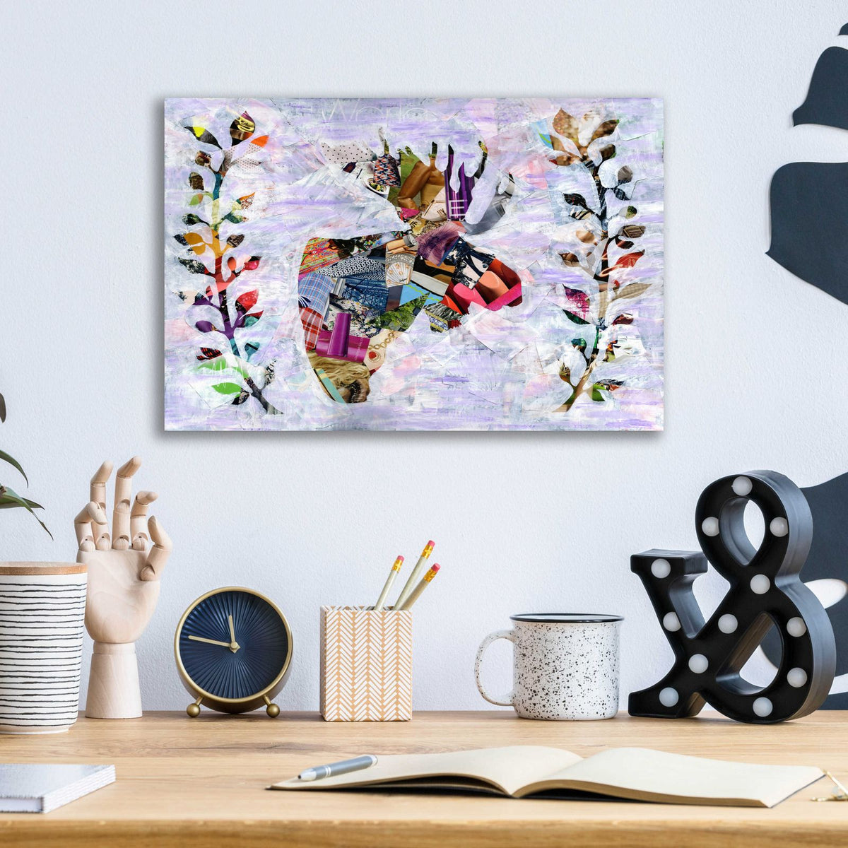 Moose by Artpoptart - 16x12 acrylic wall art in a room