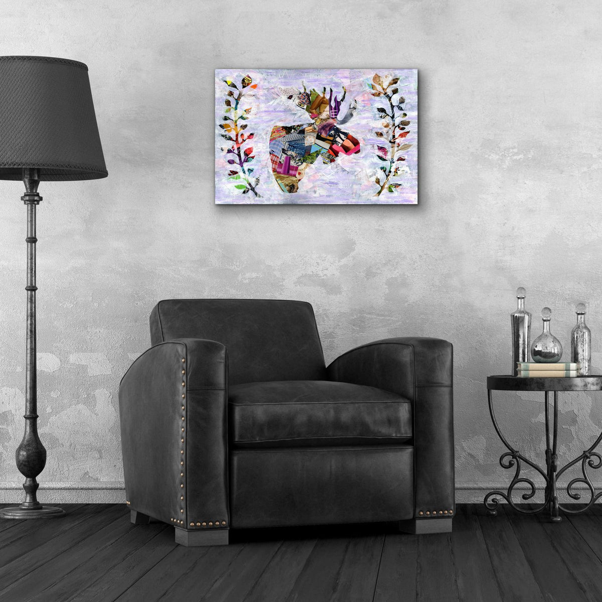Moose by Artpoptart - 24x16 acrylic wall art in a room