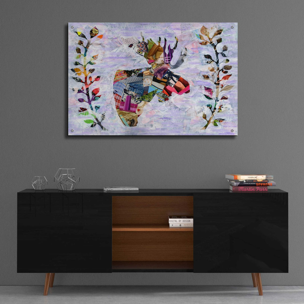 Moose by Artpoptart - 36x24 acrylic wall art in a room