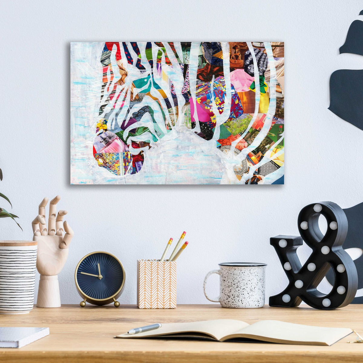 Zebra by Artpoptart - 16x12 acrylic wall art in a room