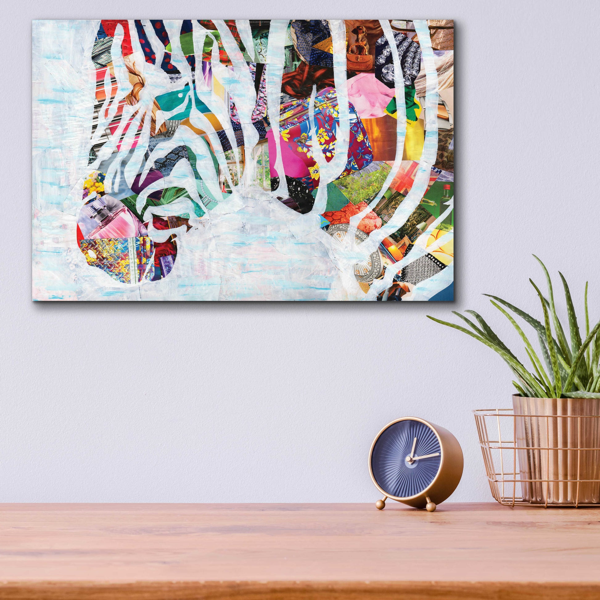 Epic Art 'Zebra' by Artpoptart, Acrylic Glass Wall Art,16x12