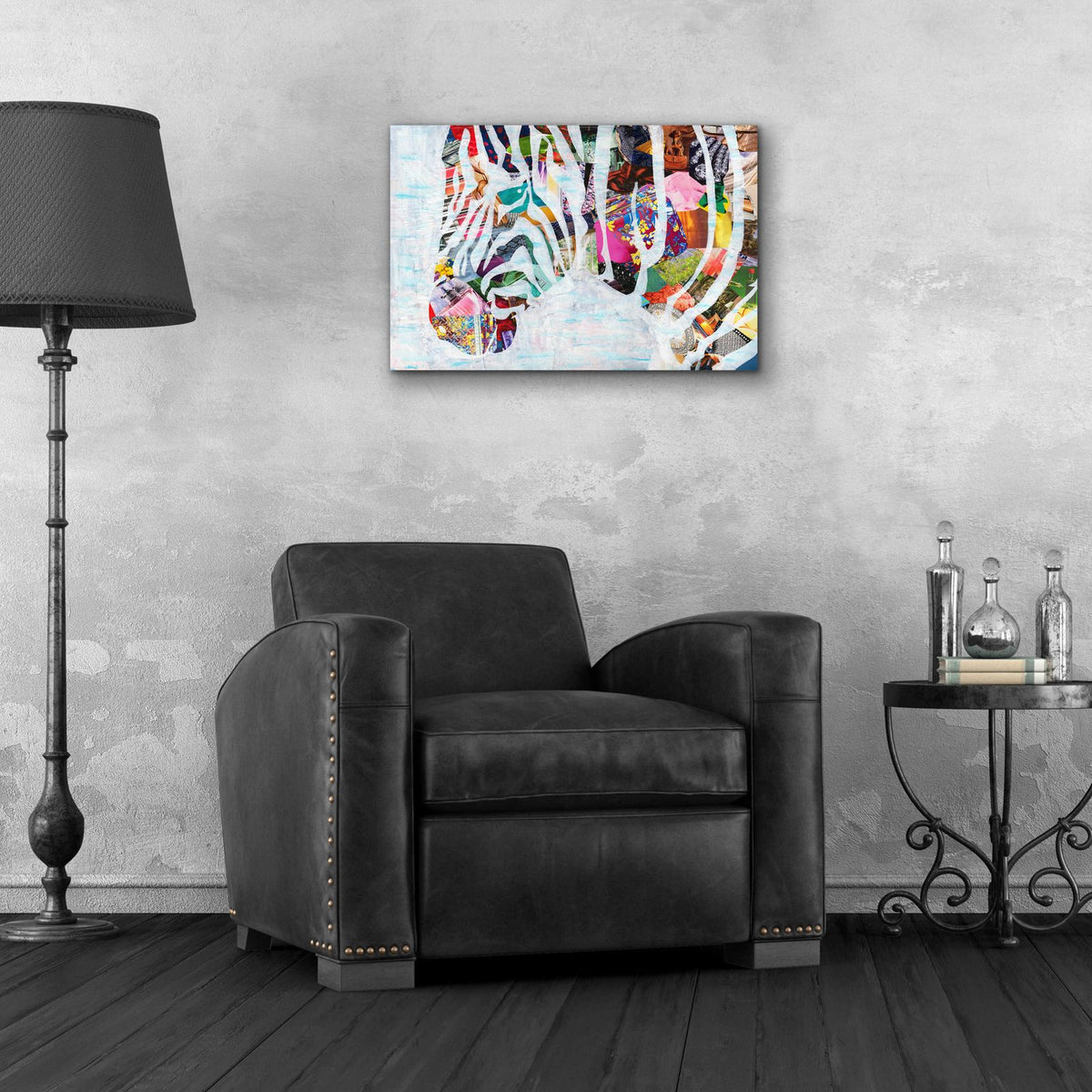 Zebra by Artpoptart - 24x16 acrylic wall art in a room