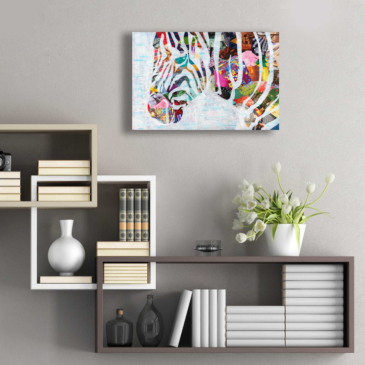 Epic Art 'Zebra' by Artpoptart, Acrylic Glass Wall Art,24x16