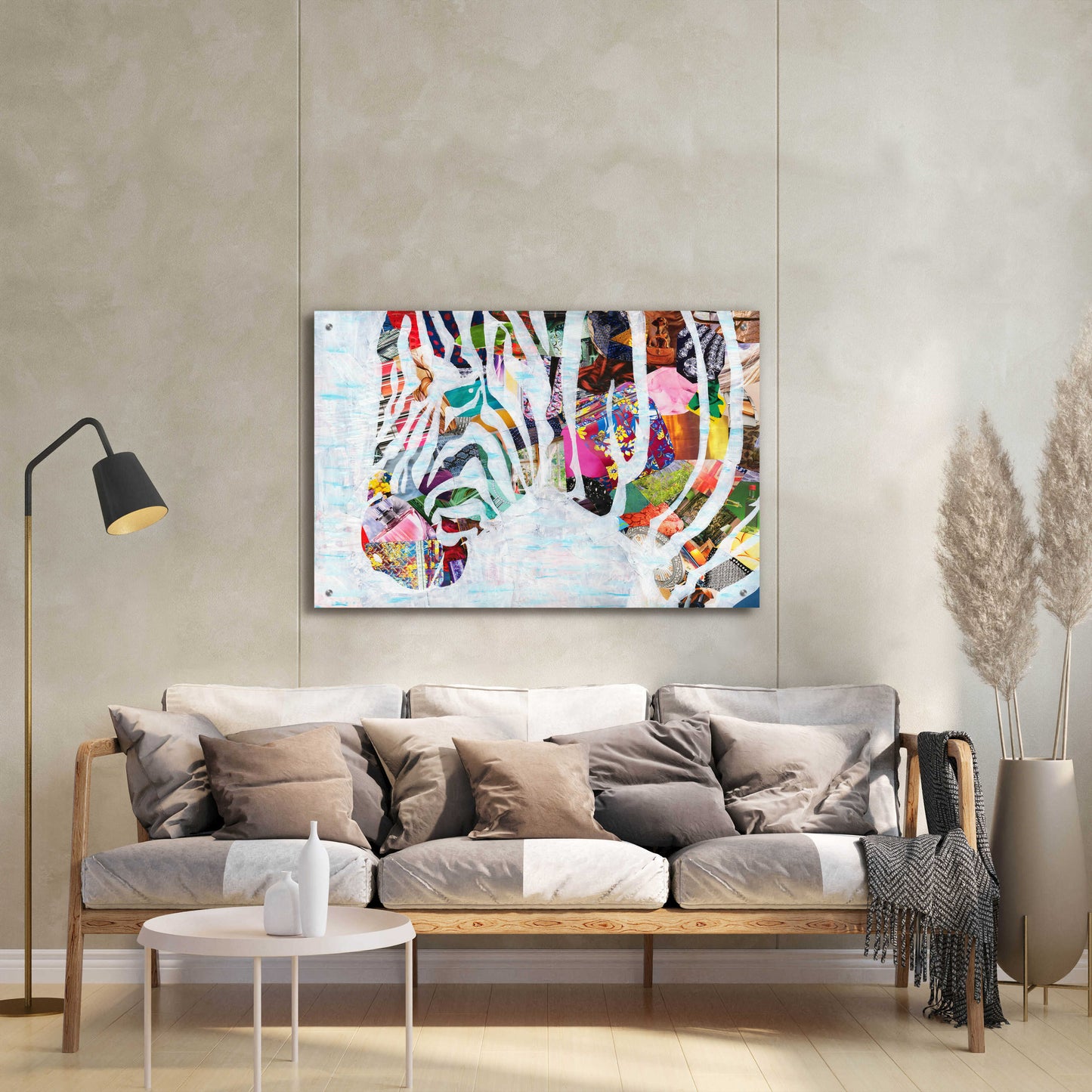 Epic Art 'Zebra' by Artpoptart, Acrylic Glass Wall Art,36x24