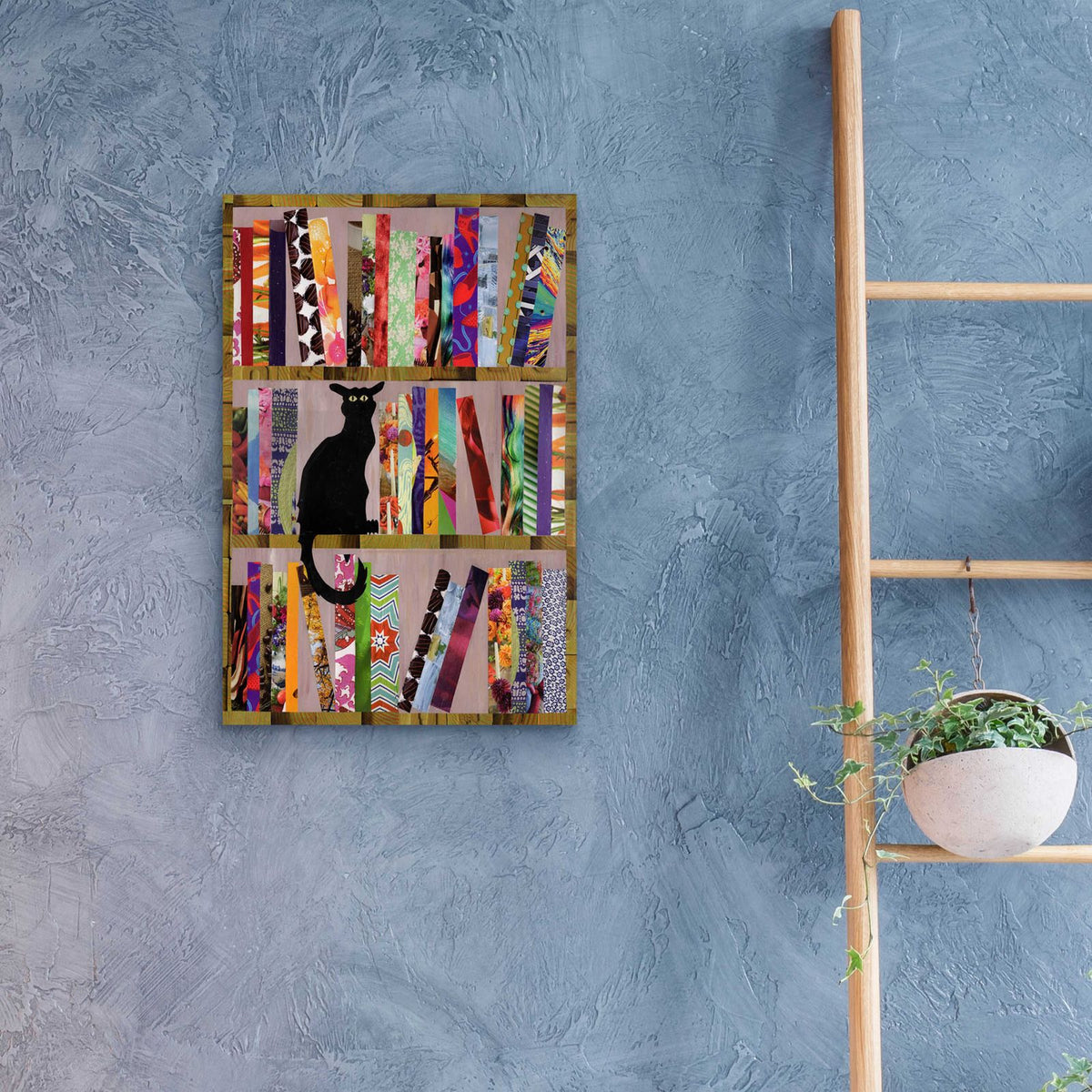 Bookcat by Artpoptart - 16x24 acrylic wall art in a room