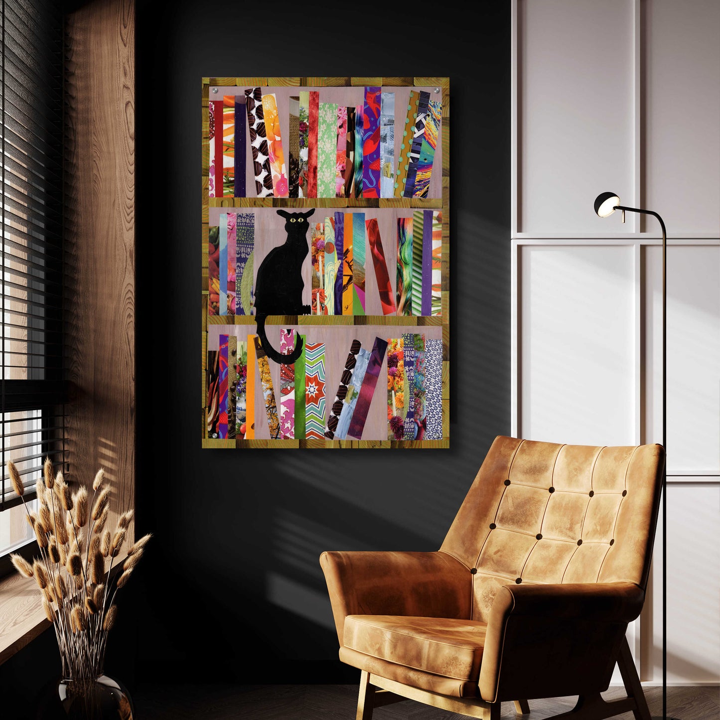 Epic Art 'Bookcat' by Artpoptart, Acrylic Glass Wall Art,24x36