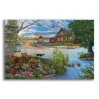 Coffee on the Lakeshore by Bigelow Illustrations acrylic glass wall art