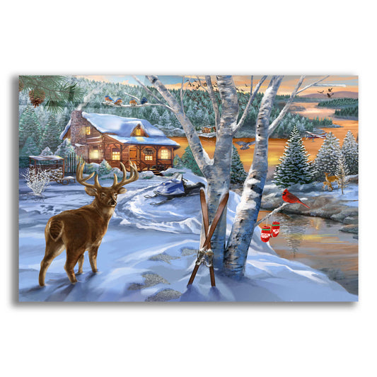 Epic Art 'Buck River' by Bigelow Illustrations, Acrylic Glass Wall Art