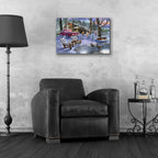 Winter Cabin by Bigelow Illustrations - 24x16 acrylic wall art in a room