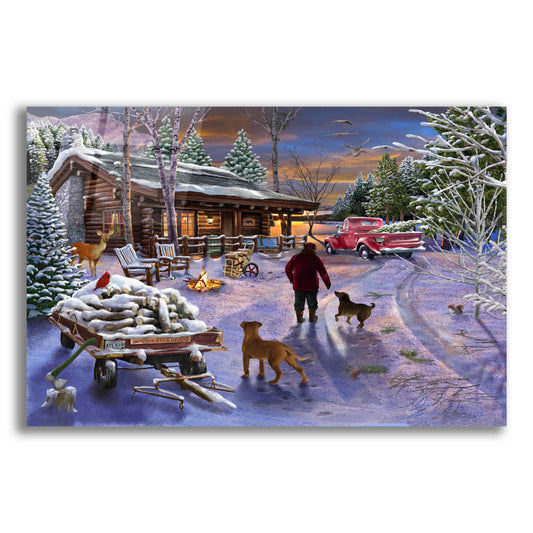 Epic Art 'Winter Refuge' by Bigelow Illustrations, Acrylic Glass Wall Art