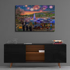 Summer Fireworks 2 by Bigelow Illustrations - 36x24 acrylic wall art in a room