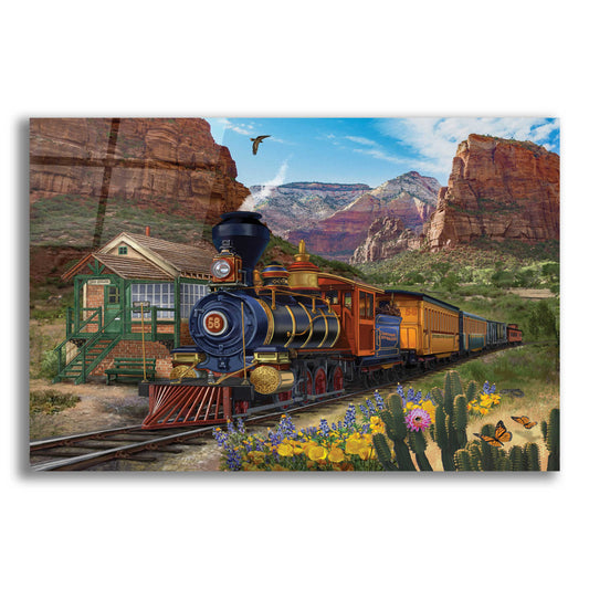 Epic Art 'Canyon Express' by Bigelow Illustrations, Acrylic Glass Wall Art