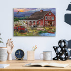 Epic Art 'The Barnyard Crowd' by Bigelow Illustrations, Acrylic Glass Wall Art,16x12