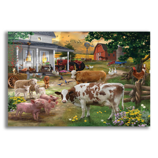 Epic Art 'Farm Friends' by Bigelow Illustrations, Acrylic Glass Wall Art