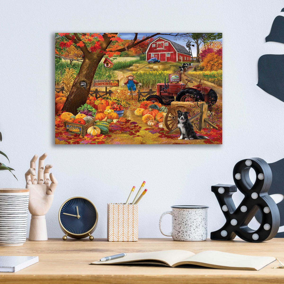 Epic Art 'Fall Bounty' by Bigelow Illustrations, Acrylic Glass Wall Art,16x12