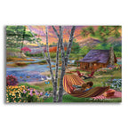 Summer Lakehouse by Bigelow Illustrations acrylic glass wall art