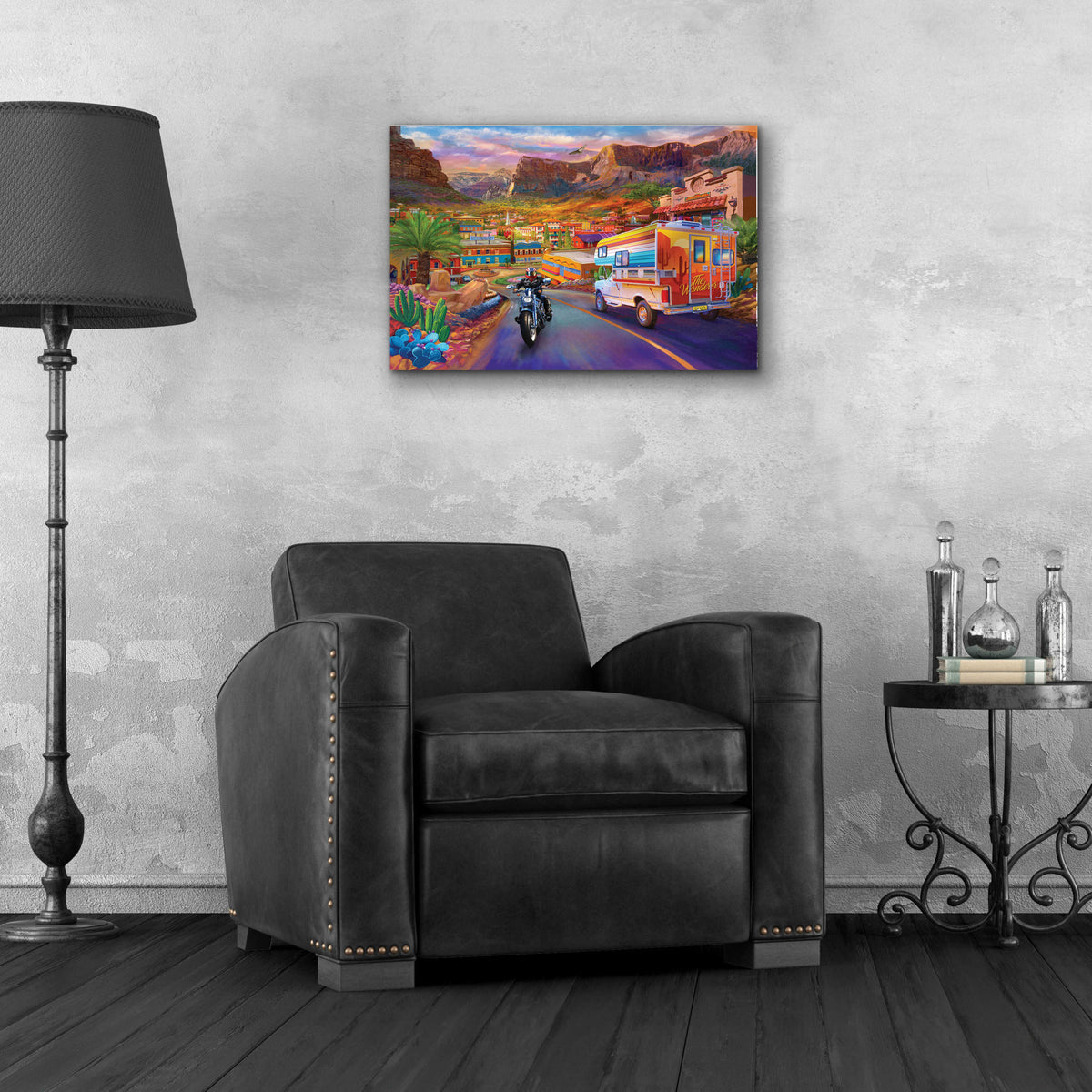 Epic Art 'Southwest Trip' by Bigelow Illustrations, Acrylic Glass Wall Art,24x16
