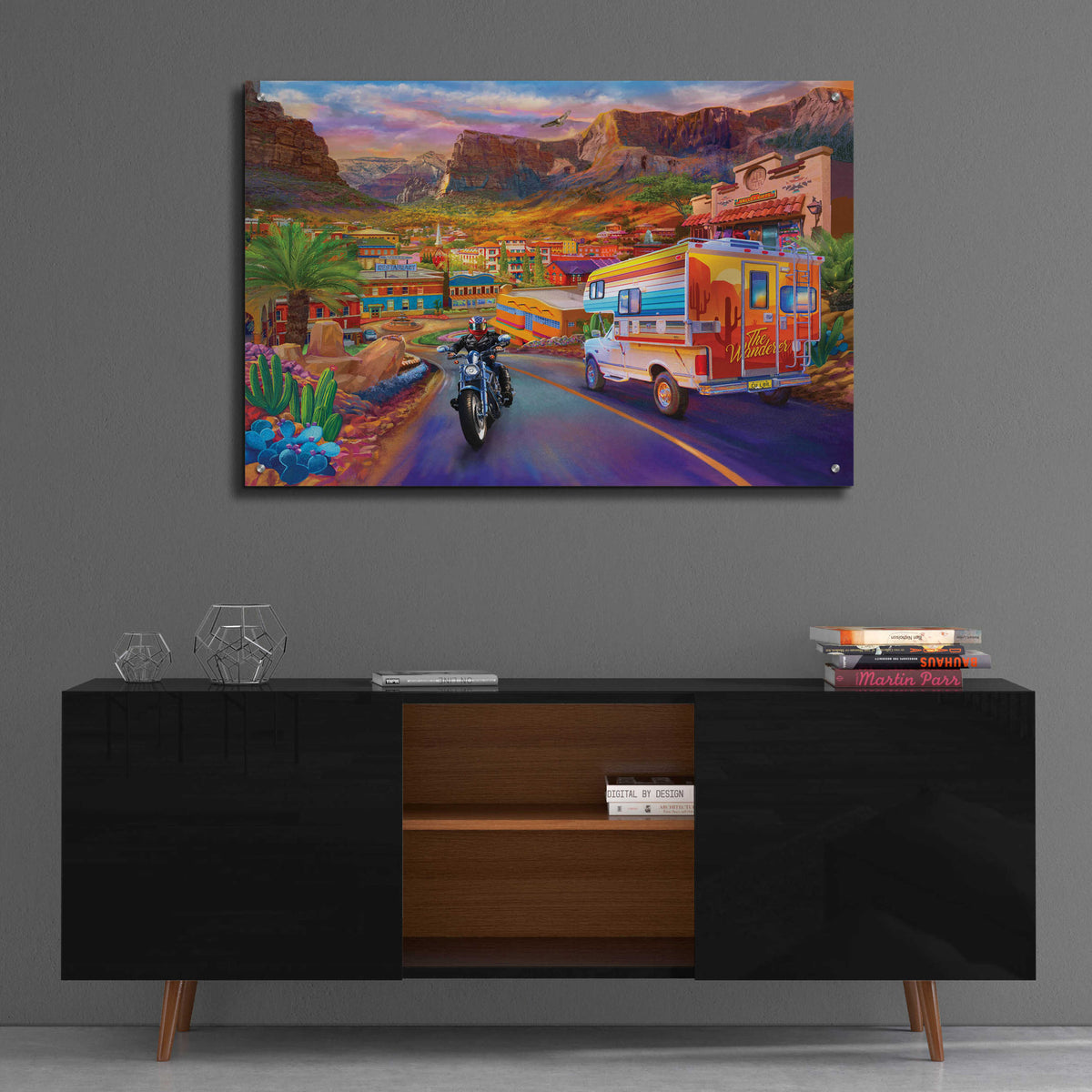 Epic Art 'Southwest Trip' by Bigelow Illustrations, Acrylic Glass Wall Art,36x24