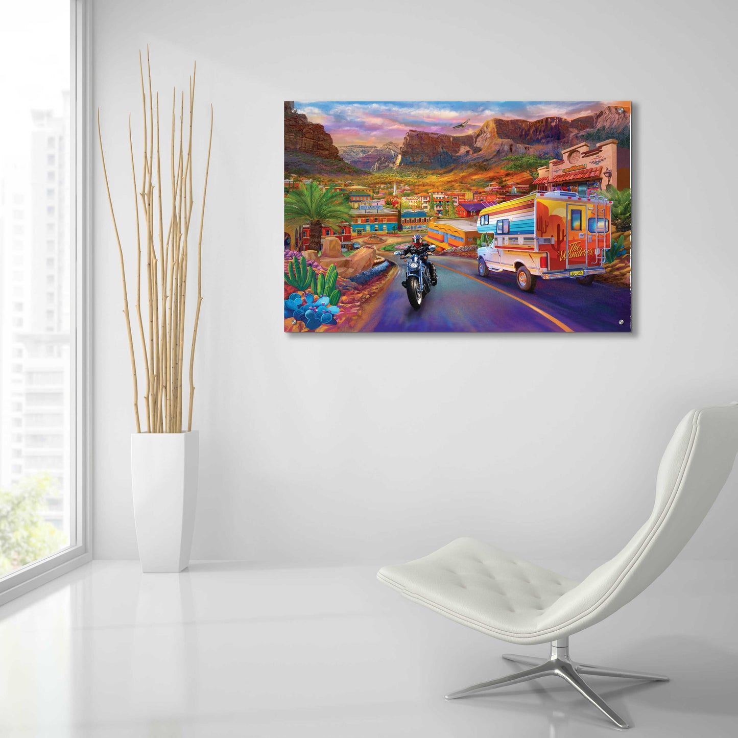 Epic Art 'Southwest Trip' by Bigelow Illustrations, Acrylic Glass Wall Art,36x24