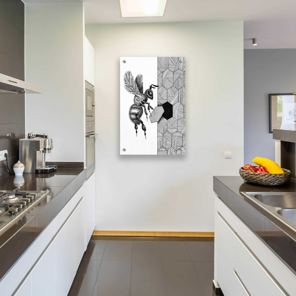Escher Bee by Avery Multer - 24x36 acrylic wall art in a room